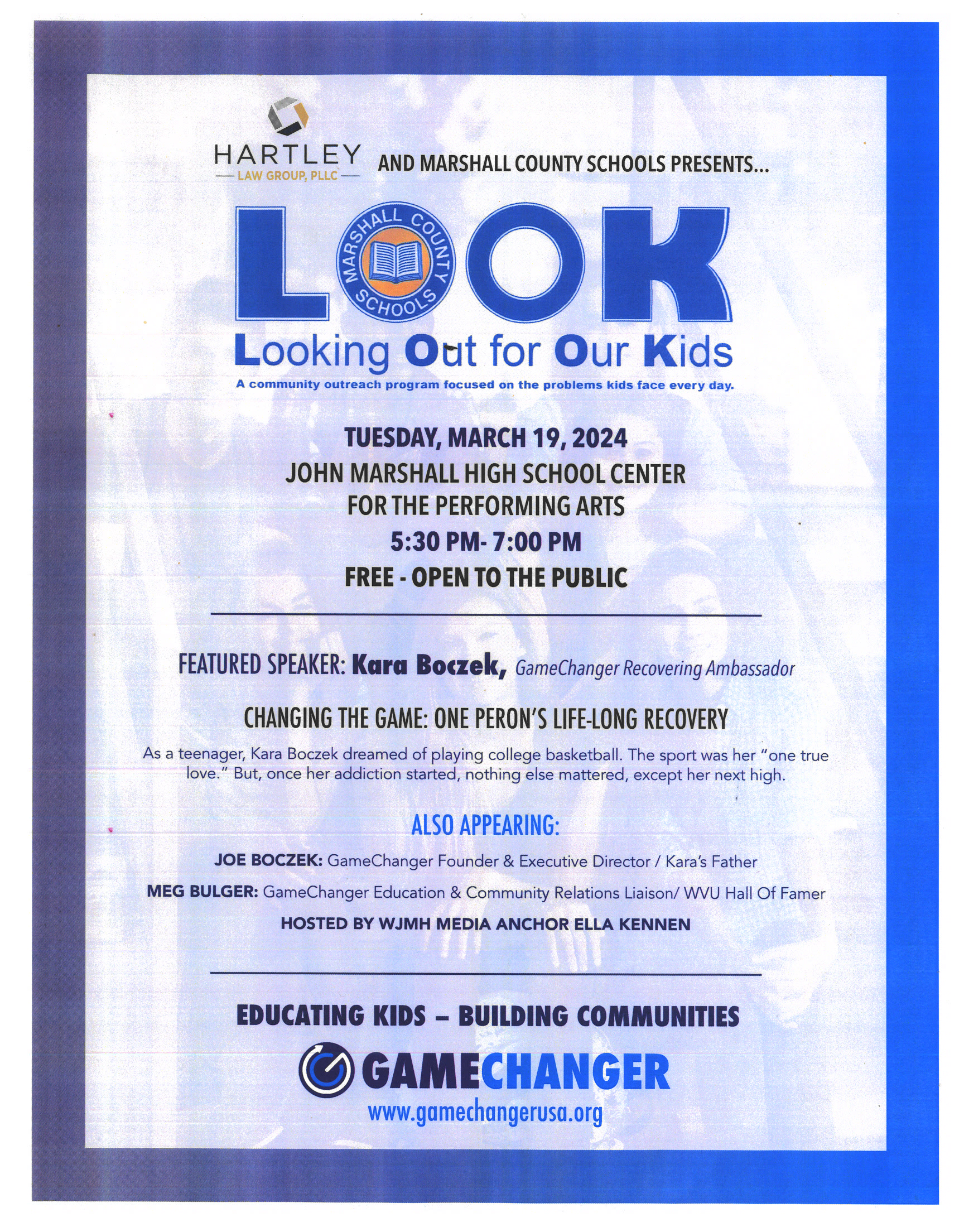 GameChanger will be at John Marshall High School on March 19, 2024 -  Hartley Law Group